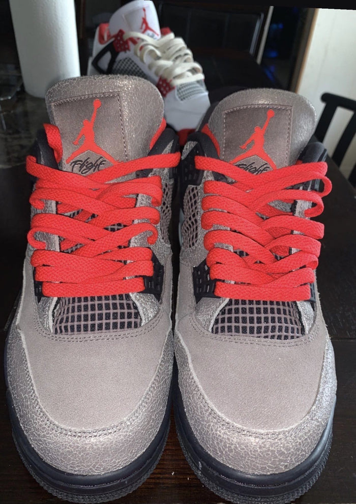 Flat Thin - Jordan 1 Laces Basics Flat Thin - Infrared For Taupe Haze