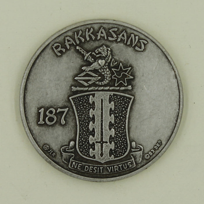 101st Airborne Div 187th Parachute Inf Reg "Rakasans" ser#4124 Army Challenge Coin