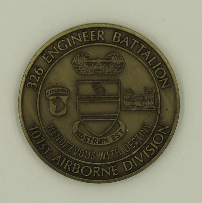 101st Airborne Division 326th Air Assault Engineer Battalion Army Challenge Coin
