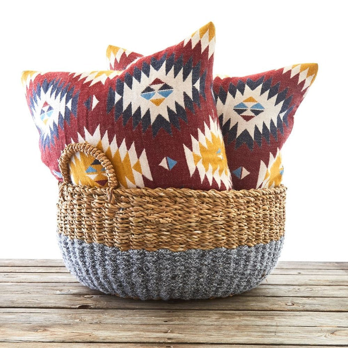 16" Small Wide Cotton Rope Planter Shelf Basket Set of 3