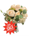 17" Rose Hydrangea Bouquet ( 192039-Champagne )