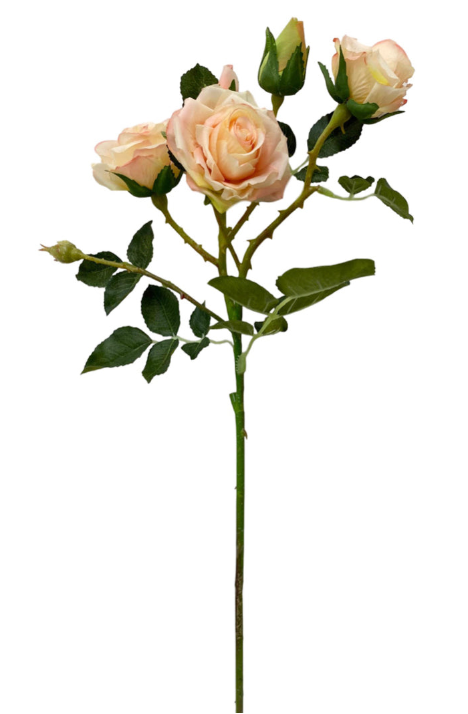 22.5" Silk Rose Spray ( HSR364-Peach )