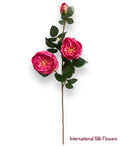 29” Silk Cabbage Rose Spray ( FSR038-Fuchsia )