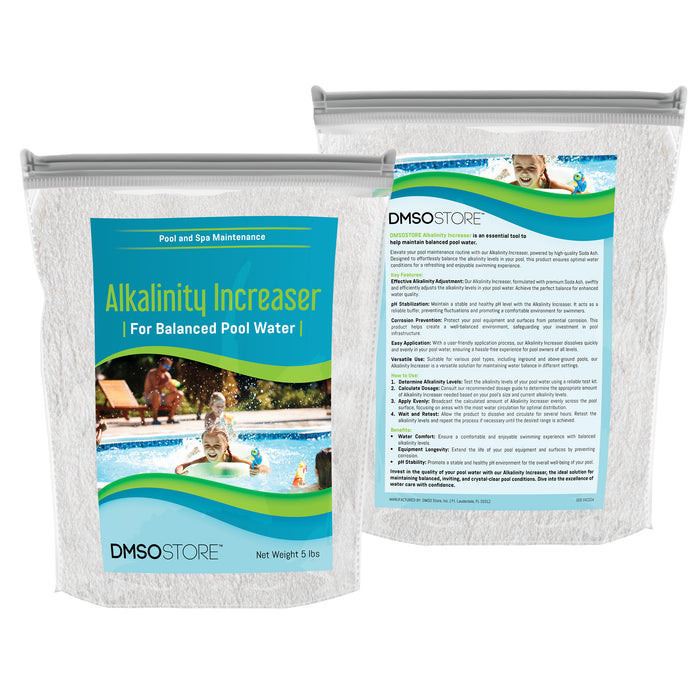 Maintain the perfect balance in your pool with our Alkalinity Increaser‚Äö√Ñ√Æa powerful solution designed to raise pH levels and alkalinity effectively. By improving water balance, enhancing the efficiency of pool chemicals, and reducing the risk of corrosion, our premium soda ash ensures a pristine, crystal-clear swimming environment for you and your family.