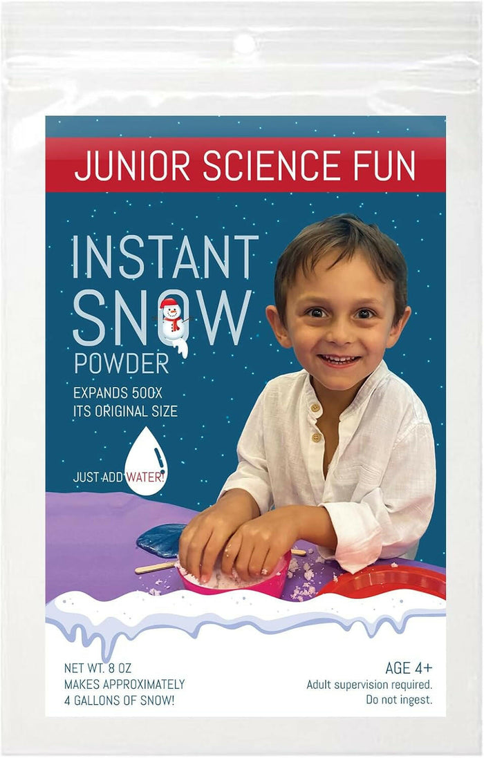 5 Pack of Junior Science Fun Instant Snow Powder, 2 oz. , Makes 8 Gallon of Snow, STEM Experiment