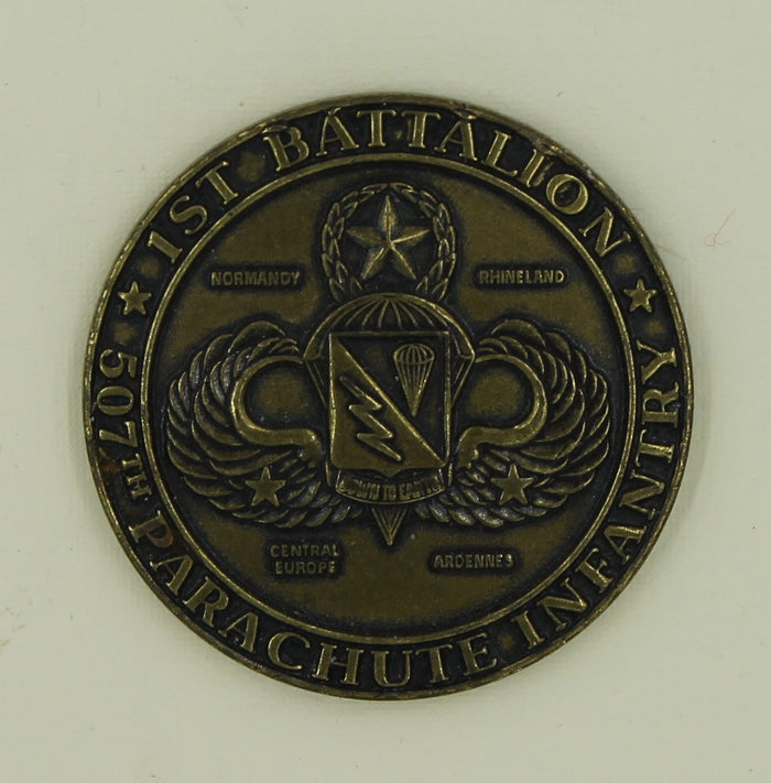 507th Parachute Infantry 1st Battalion Airborne School Army Challenge Coin