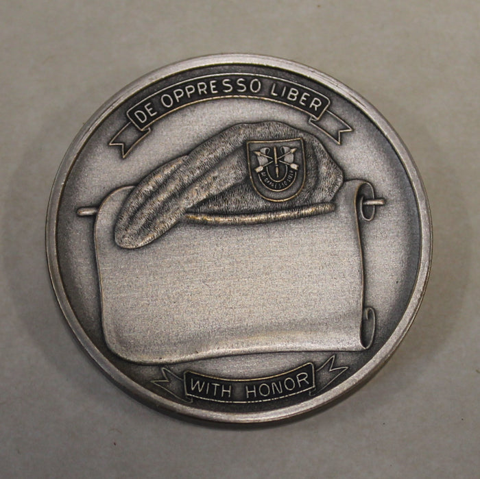 7th Special Forces Airborne Airborne 1980s Silver Finish Army Challenge Coin