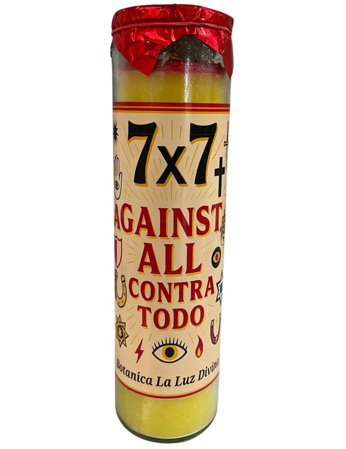 7x7 Against All ( Contra Todo ) Prepared Candle – Spiritual Defense & Energetic Clearing