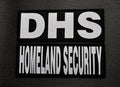 8" X 3" Woven DHS / HOMELAND SECURITY Placard Patch SET