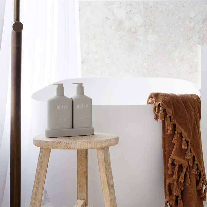 al.ive Body Wash & Lotion Duo in Sea Cotton & Coconut (Made in Australia)