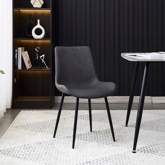 Apollo Dining Chair - Dark Grey/Black