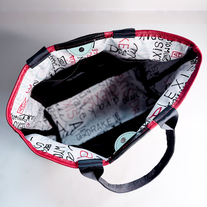 Artist's Studio Collection | Getaway Tote | Painter's Red + Mint Pastel + Sharpie