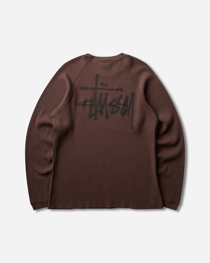 Stüssy Raglan Thermal Basic Stock Brown T-Shirts Longsleeve 1140356SJ 1001