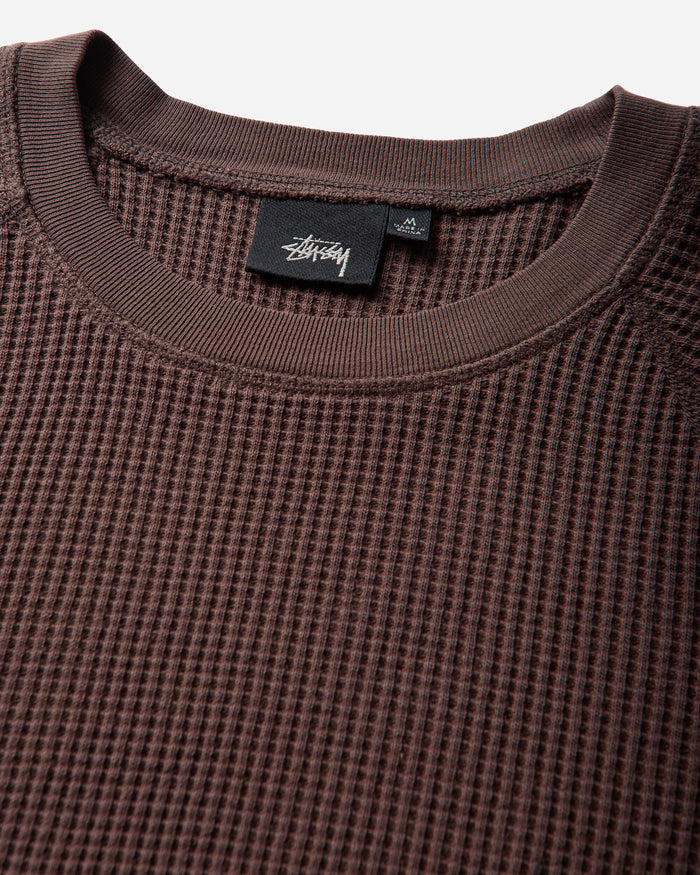 Stüssy Raglan Thermal Basic Stock Brown T-Shirts Longsleeve 1140356SJ 1001