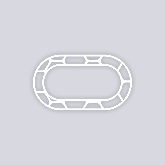Beehive Rounded Rectangle Rim Clay Stencil