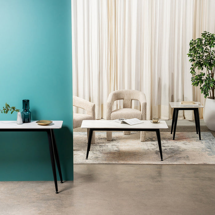 Bentley Side Table - White/Black