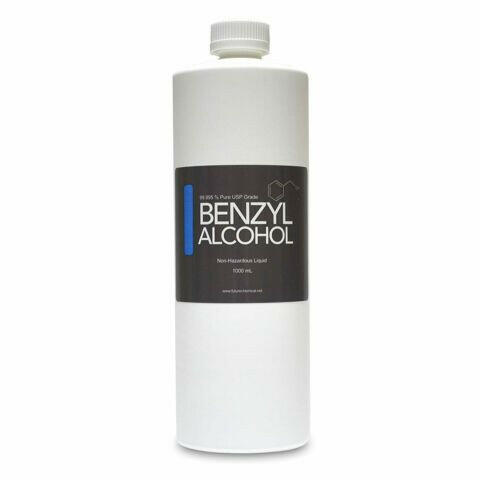 Pure, undiluted Benzyl Alcohol USP Grade. It is sterile and safe in BPA-free plastic. Elevate professional and personal care with this high-grade solution.