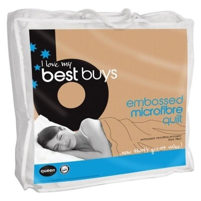 Best Buys Embossed Microfibre Quilt - Single
