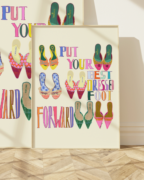 Best Dressed Foot Art Print: Small