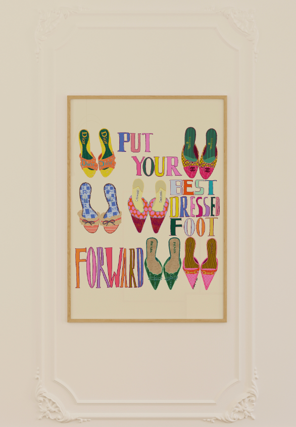 Best Dressed Foot Art Print: Small
