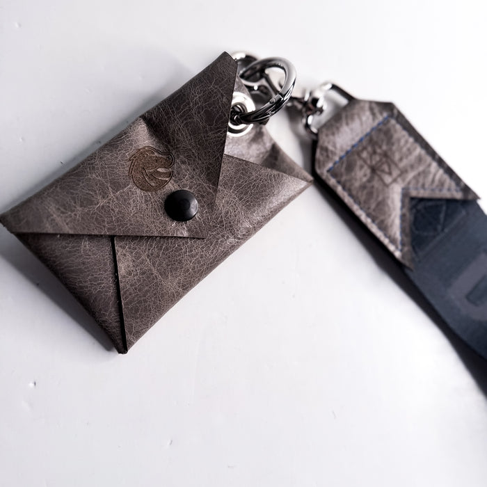 Boise State University | Keychain | Leather Wallet Wristlet Pouch | Gray