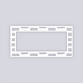 Brick Grid Rectangle Rim Clay Stencil