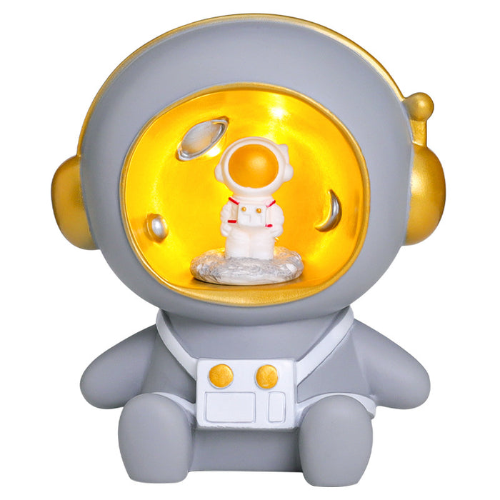 Cartoon astronaut  nightlight resin ornaments creative gift piggy bank decoration for children's birthday