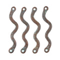 Casting-10x35mm Wavy Bar Connector-Green Patina