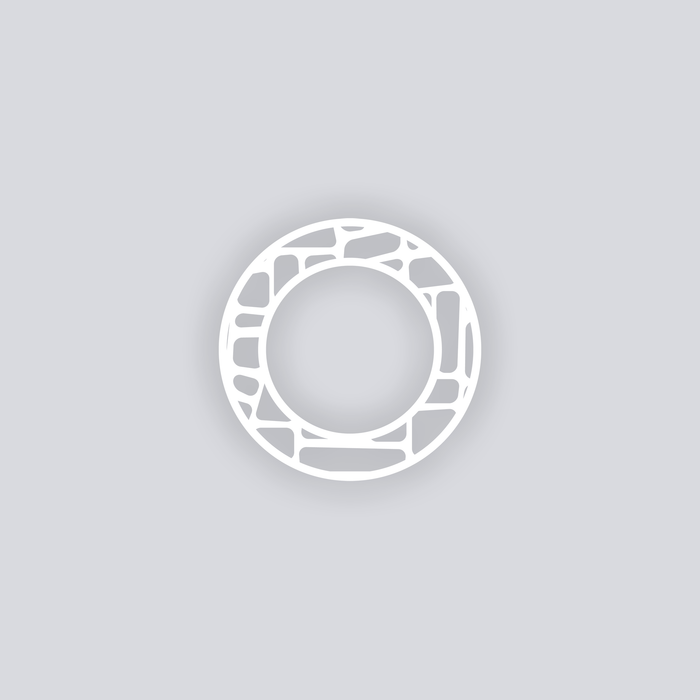 Cobblestone Circle Rim Clay Stencil