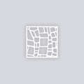 Cobblestone Square Clay Stencil
