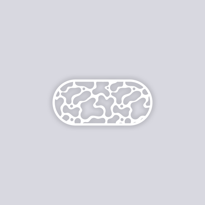 Coral Reef Rounded Rectangle Face Clay Stencil