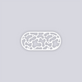 Coral Reef Rounded Rectangle Face Clay Stencil