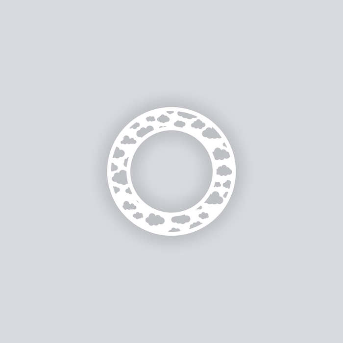 Cotton Clouds Circle Rim Clay Stencil