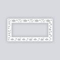 Cotton Clouds Rectangle Rim Clay Stencil