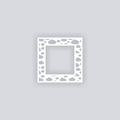 Cotton Clouds Square Rim Clay Stencil
