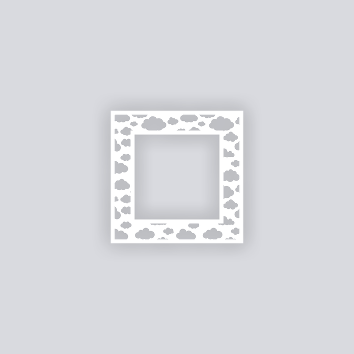 Cotton Clouds Square Rim Clay Stencil