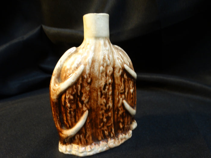 Czechoslovakian Horn Motif Flask