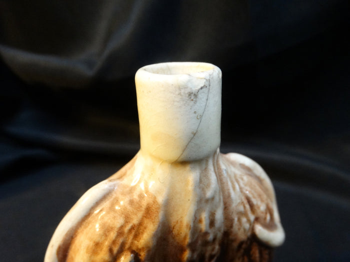 Czechoslovakian Horn Motif Flask