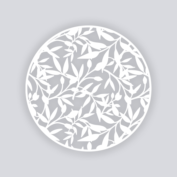 Dancing Leaves Circle Clay Stencil