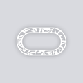 Dancing Leaves Rounded Rectangle Rim Clay Stencil