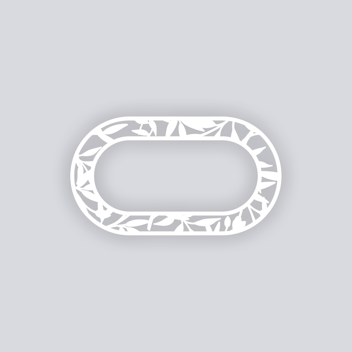 Dancing Leaves Rounded Rectangle Rim Clay Stencil