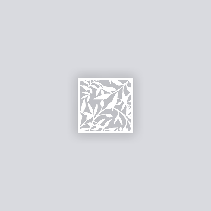 Dancing Leaves Square Clay Stencil