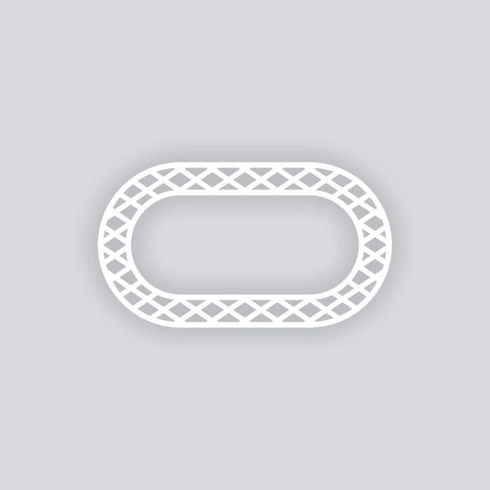 Dapper Diamonds Rounded Rectangle Rim Clay Stencil