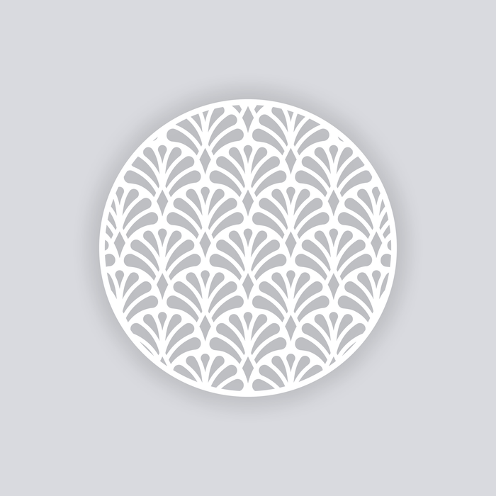 Deco Fans Circle Clay Stencil