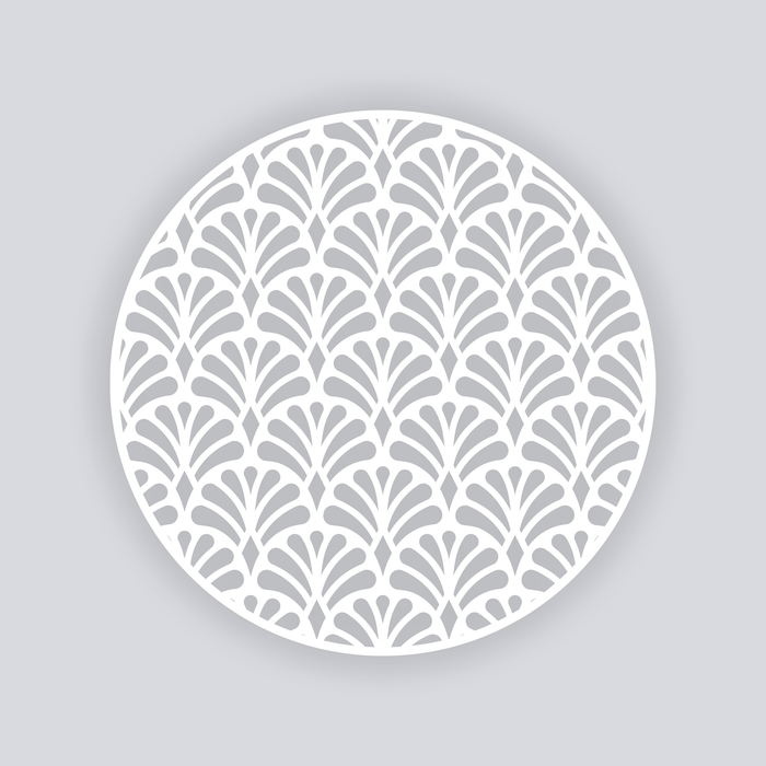 Deco Fans Circle Clay Stencil