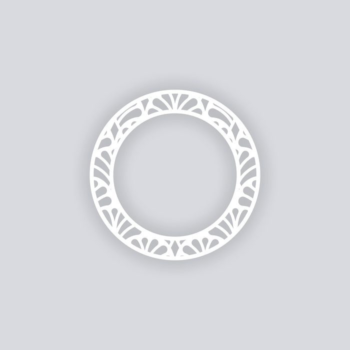 Deco Fans Circle Rim Clay Stencil