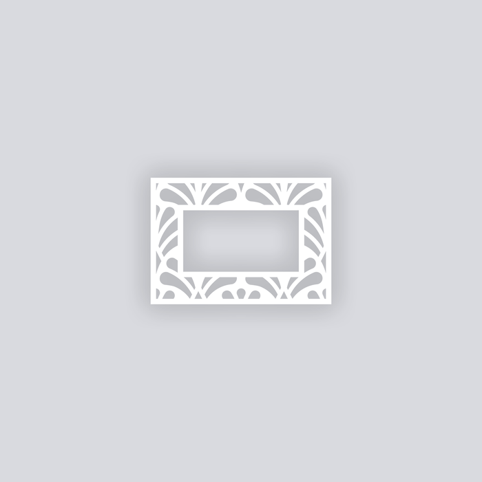 Deco Fans Rectangle Rim Clay Stencil