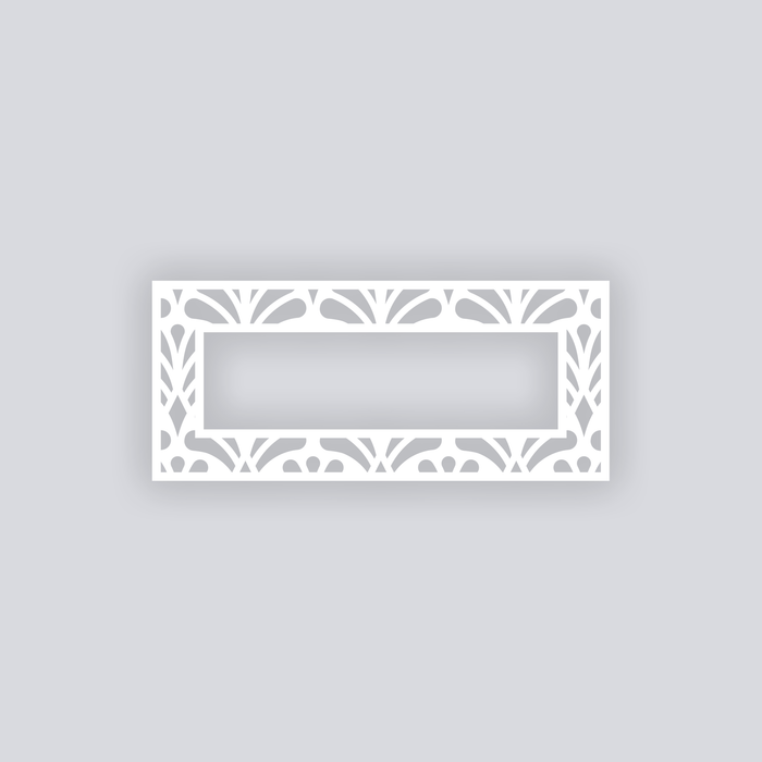 Deco Fans Rectangle Rim Clay Stencil