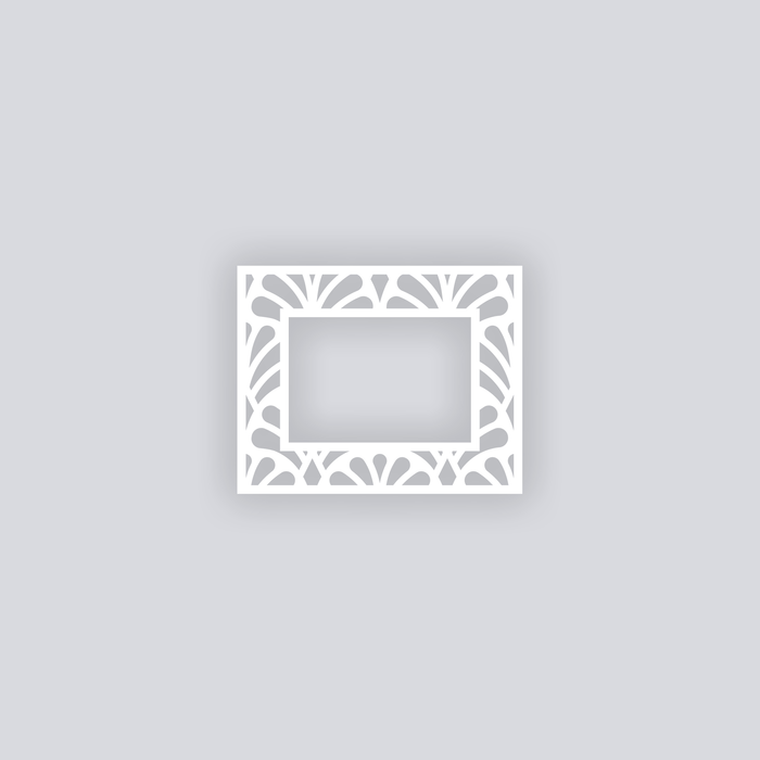 Deco Fans Rectangle Rim Clay Stencil