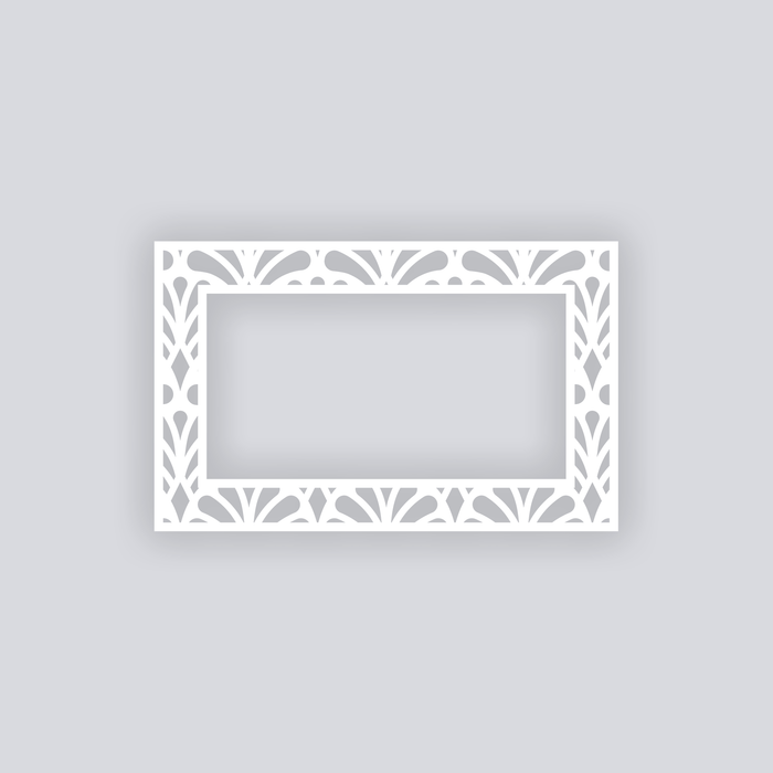 Deco Fans Rectangle Rim Clay Stencil